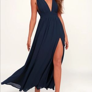 Heavenly Hues Navy Blue Maxi Dress